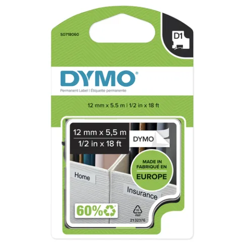 DYMO D1 High-Performance Permanent Polyester Labels | 12 mm x