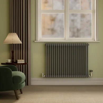 Reggio Anthracite Horizontal Double Column Radiator 800x1010mm