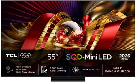 TCL C8L 55C8L TV 139.7 cm (55") 4K Ultra HD Smart TV Wi-Fi Black 6000 cd/m²