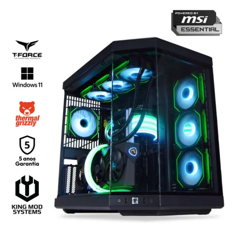 Computador King Mod Gamer-PC HYTE Ryzen 7 9800X3D 32GB DDR5 2TB RTX 5080 WiFi W11 V2