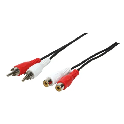 LogiLink 2xRCA - 2xRCA, 5m audio cable Black