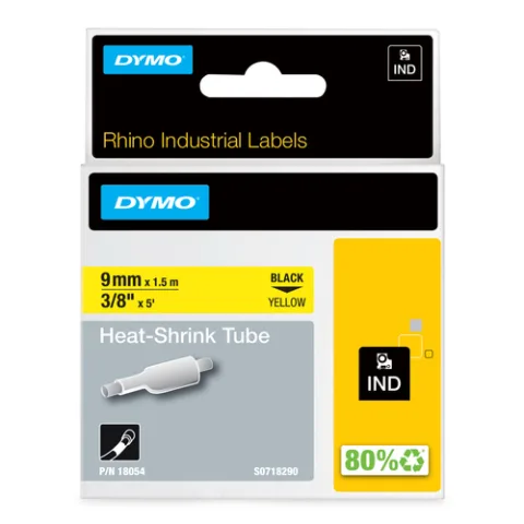 DYMO Rhino Industrial Heat-Shrink Cable Label Tubes | 9 mm x 1.5