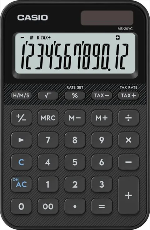 CASIO - Calcolatrice da tavolo MS-20YC BK-NERO