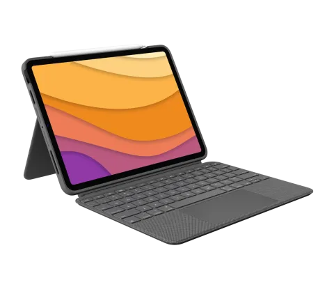 Logitech Combo Touch QWERTY US Mezinárodní Smart Connector Šedá