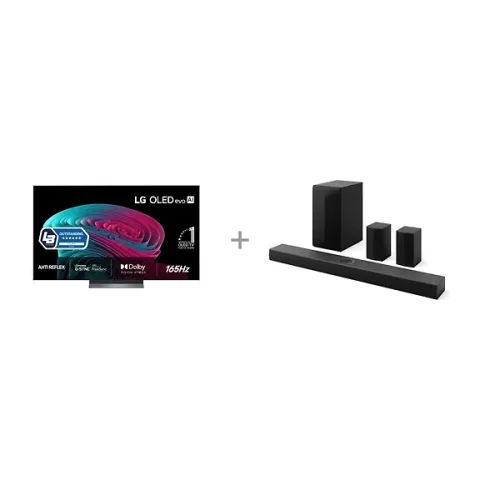 LG 55" OLED evo C6 – 4K TV (C64) + LG S70TR 5.1.1 Soundbar Dolby Atmos -tuotepaketti