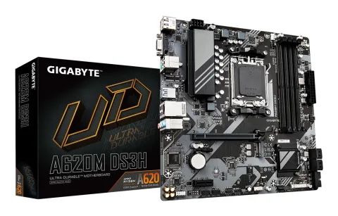GIGABYTE A620M DS3H Motherboard - Supports AMD Ryzen 8000 CPUs, 5+2+2