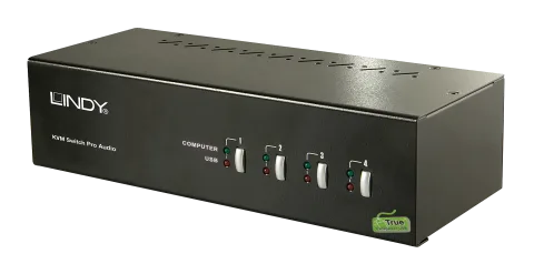 Lindy 39303 Tastatur/Video/Maus (KVM)-Switch Schwarz