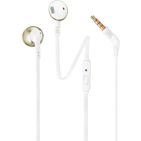 Slušalice JBL Tune 205, žičane, mikrofon, in-ear, zlatne, JBLT205CGD