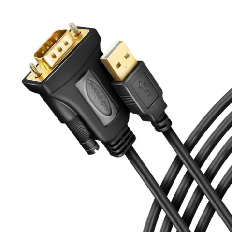Axagon ADS-1PQN USB-A 2.0 - serial RS-232 DB9-M FTDI adapter cable 1.5m