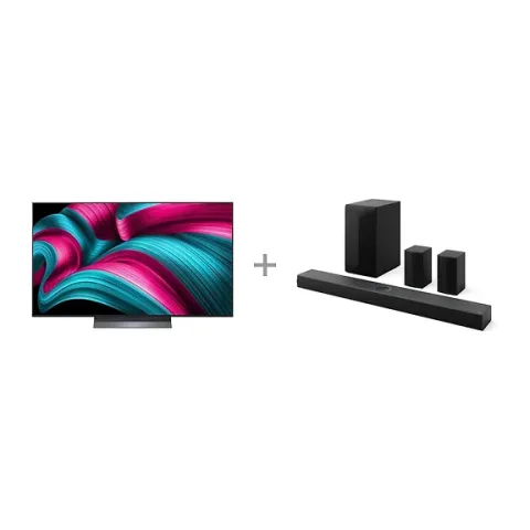 LG 55" OLED evo C5 – 4K TV + LG S70TR 5.1.1 Soundbar Dolby Atmos -tuotepaketti