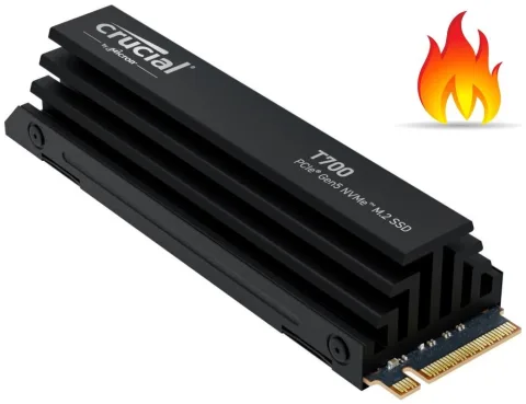CRUCIAL T700 SSD 4TB, M.2 NVMe PCIe Gen5 s hladilnikom (CT4000T700SSD5) disk