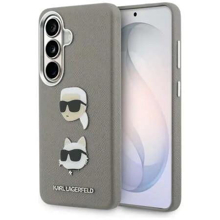 Husa Karl Lagerfeld Samsung Galaxy S26 S942 Saffiano Karl & Choupettes Head Pin Gri