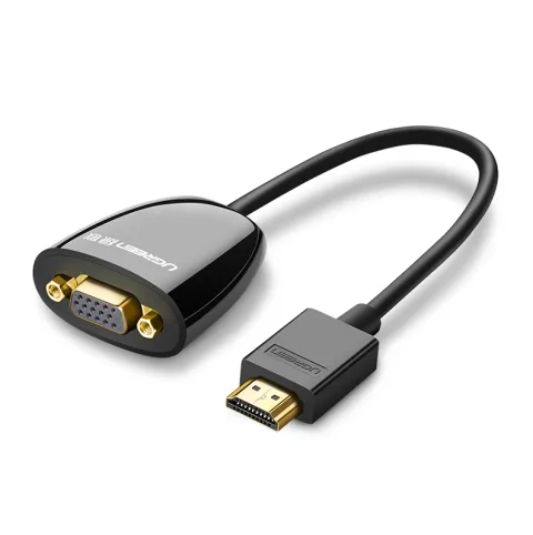 Ugreen 40253 videokaabliadapter 0,25 m HDMI tüüp A (Standard) VGA (D-Sub) Must