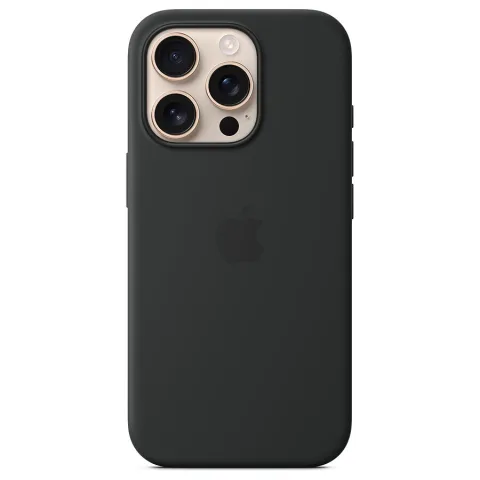 Apple Coque en silicone avec MagSafe Noir - iPhone 16 Pro Max
