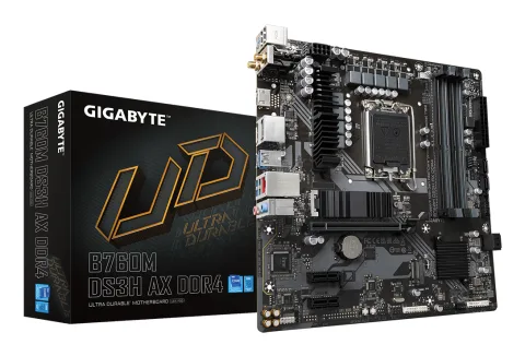 GIGABYTE B760M DS3H AX DDR4 Motherboard - Supports Intel Core 14th Gen