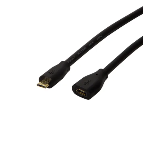 LogiLink CU0123 USB cable USB 2.0 2 m Micro-USB B 0.48 Gbit/s Black