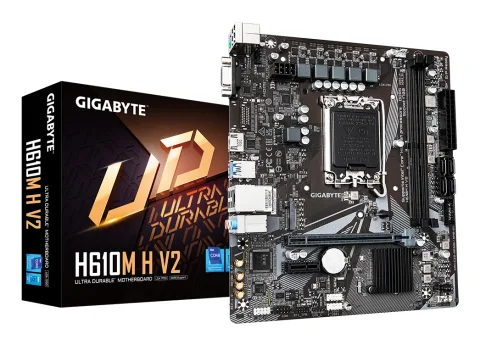 GIGABYTE H610M H V2 Motherboard - Supports Intel Core 14th CPUs, 4+1+1