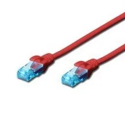 Digitus 0.25m Cat5e U-UTP sieťový kábel Červená 0,25 m U/UTP (UTP)