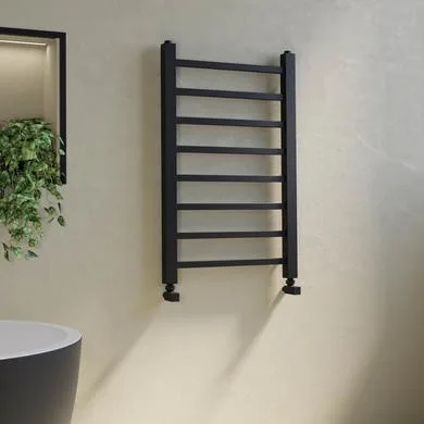 ONLY OPENED - Black Towel Radiator 800 x 500mm - Sonoran