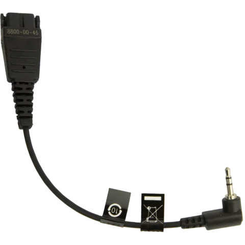 Jabra 8800-00-46 audio cable 0.15 m QD 2.5mm jack Black