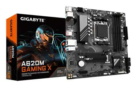 GIGABYTE A620M GAMING X Motherboard - Supports AMD Ryzen 8000 CPUs, 8+2+1