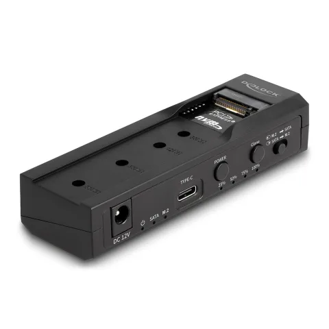 DeLock Convertisseur USB-C pour 1x SSD M.2 NVMe + 1x SATA SSD /