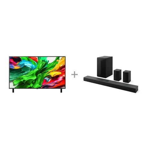 LG 55" QNED 85 4K Mini-LED TV (2025) + LG S70TR 5.1.1 Soundbar Dolby Atmos -tuotepaketti