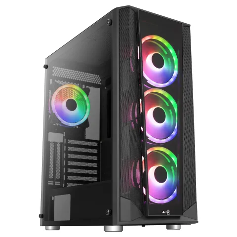 PRISMBKV3 PC Case ATX Black 4 Fans ARGB Front Side Side Tempered Glass