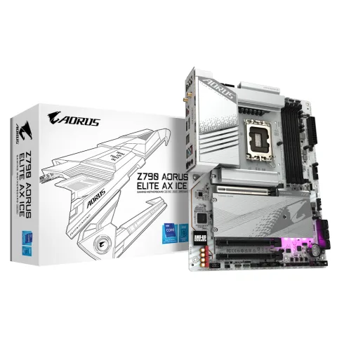 GIGABYTE Z790 AORUS ELITE AX ICE Motherboard - Supports Intel Core 14th