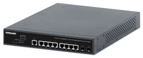 Intellinet 10-Port L2+ Fully Managed PoE++ Switch with 8 Gigabit
