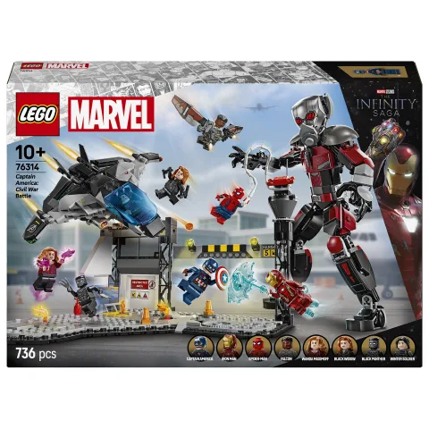 LEGO Marvel 76314 Le combat de Captain America: Civil War