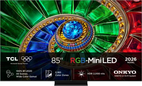 TCL RM7L 85RM7L TV 2.16 m (85") 4K Ultra HD Smart TV Wi-Fi Black 2000 cd/m²