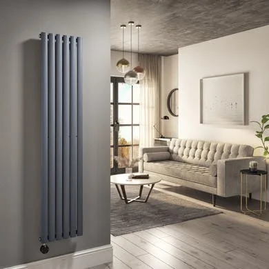 Anthracite Vertical Smart Electric Radiator with Wi-Fi
