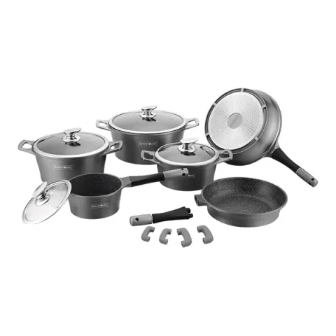 Big deal in Malta! ROYALTYLINE ES1014M-SV 6pc Set Cast Aluminum Cookware