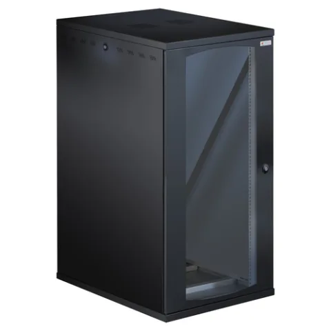 Techly I-CASE EW-26822BK rack cabinet 22U Wall mounted rack Black