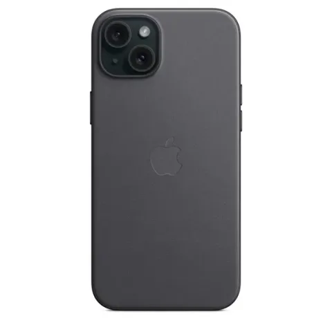 Apple iPhone 15 Plus, MagSafe -FineWoven-kuori, Musta