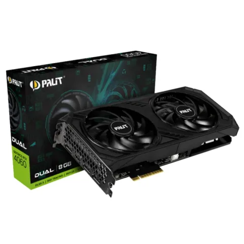 Grafična kartica nVidia RTX4060 Palit DUAL - 8GB GDDR6 (NE64060019P1-1070D)