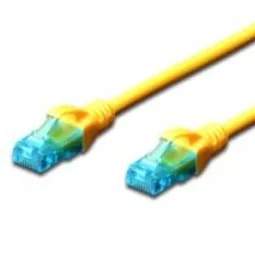 Digitus 0.25m Cat5e U-UTP sieťový kábel Žltá 0,25 m U/UTP (UTP)