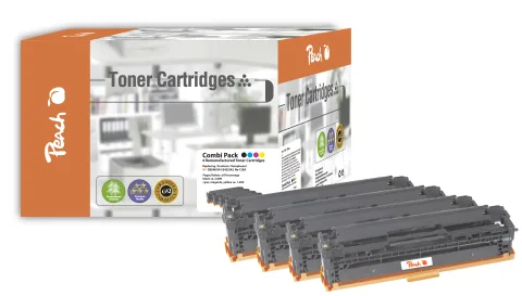 Peach Spar Pack Tonermodule kompatibel zu HP CB540, CB541, CB542, CB543
