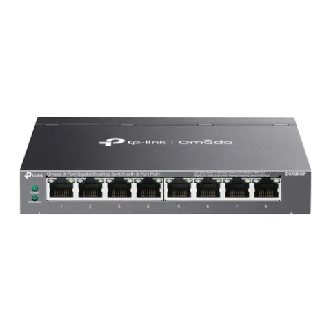 TP-Link Omada DS108GP network switch Unmanaged Gigabit Ethernet