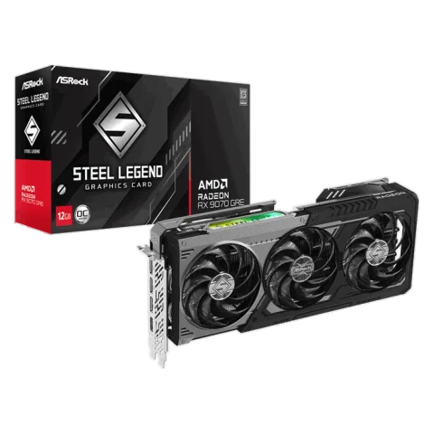 Grafička ASRock AMD Radeon RX9070 GRE Steel Legend Dark OC, 12GB DDR6