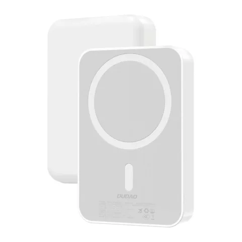 Powerbank 10000mAh Dudao K26 USB A/USB C 20W, Wireless/MagSafe do 15W, bijeli