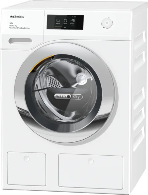 Miele WTR870 WPM PWash & TDos 8/5 kg washer dryer Freestanding Front-load White D