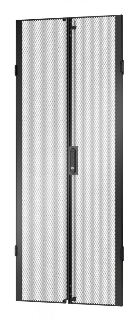 NetShelter SX Gen2 42U 750mm široké perforované rozdelené dvere čierne