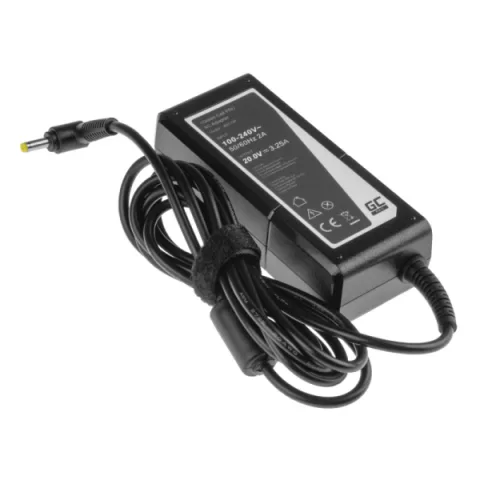 Green Cell Pro 65W Lenovo Laptop Power Supply (Yellow Tip)