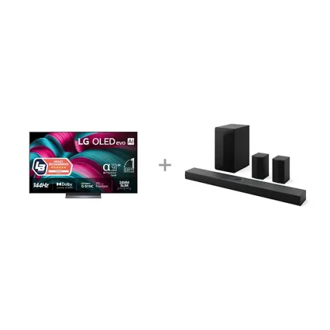 LG 55" OLED evo C5 – 4K TV (C51) + LG S70TR 5.1.1 Soundbar Dolby Atmos -tuotepaketti