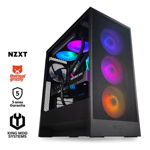 Computador King Mod Gamer-PC NZXT Ryzen 7 9800X3D 32GB DDR5 2TB RTX 5070 Ti WiFi W11