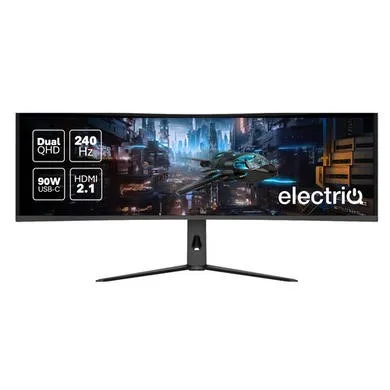 Refurbished electriQ 49'' VA Dual QHD 240Hz HDR400 UltraWide Curved USB-C Gaming Monitor