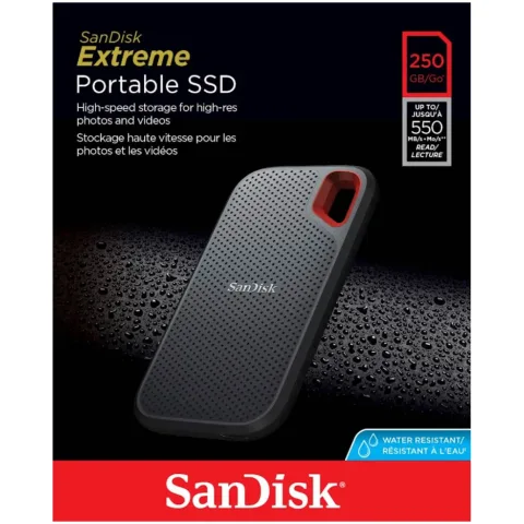 Prenosni SSD 250GB SanDisk Extreme Portable SSD, USB-C (SDSSDE60-250G-G25)