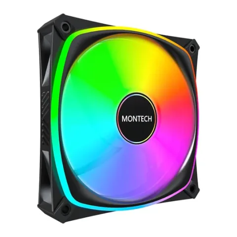 MONTECH RX120 PRO PWM Reverse ARGB 120mm, črn ventilator